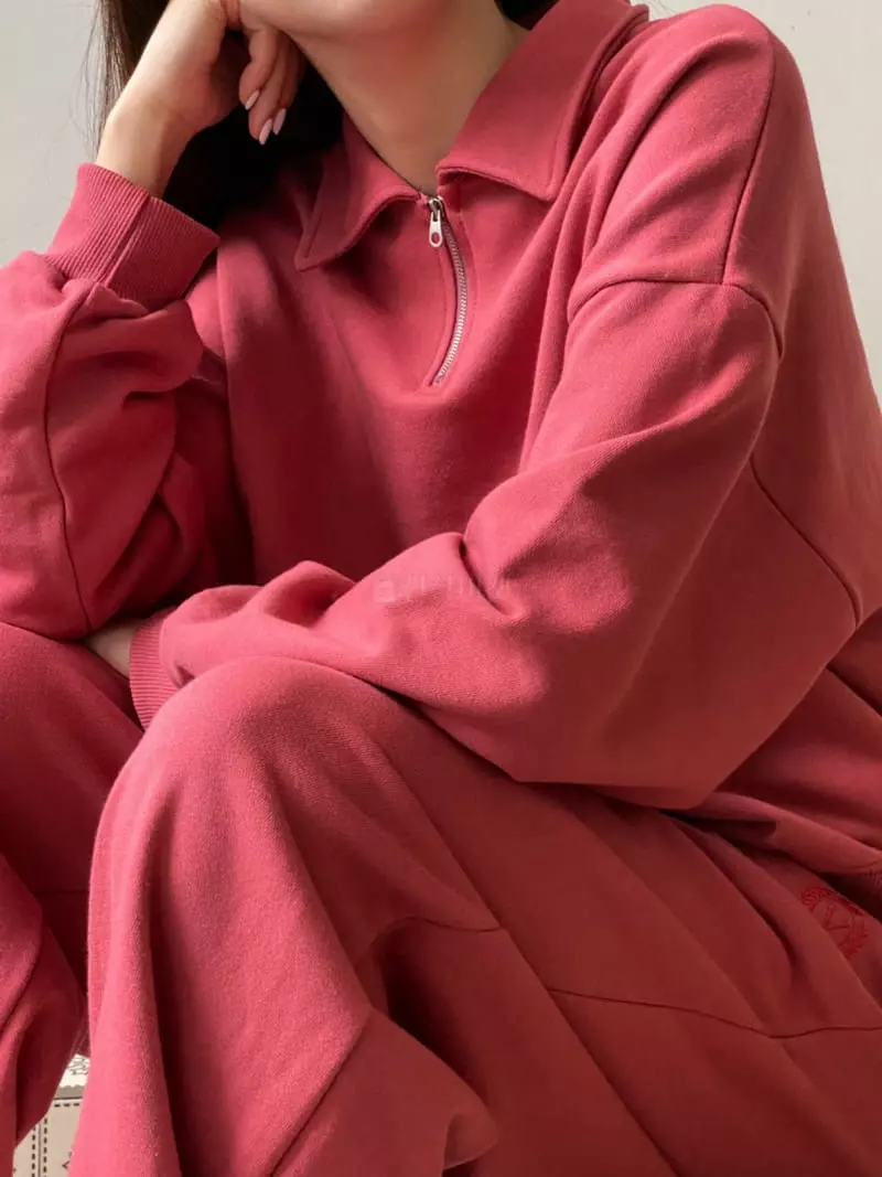 Very - Korean Women Fashion - #womensfashion - Collar Sweatshirt - 6