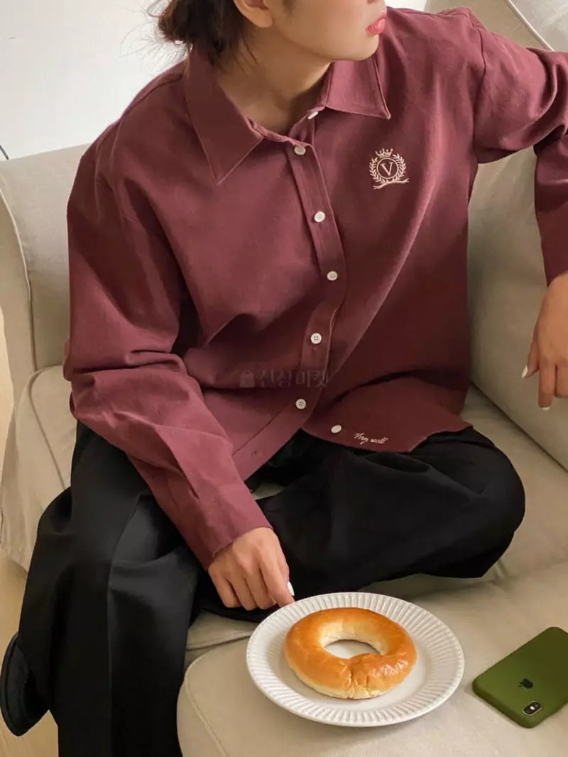 Very - Korean Women Fashion - #womensfashion - Crown Shirt - 8