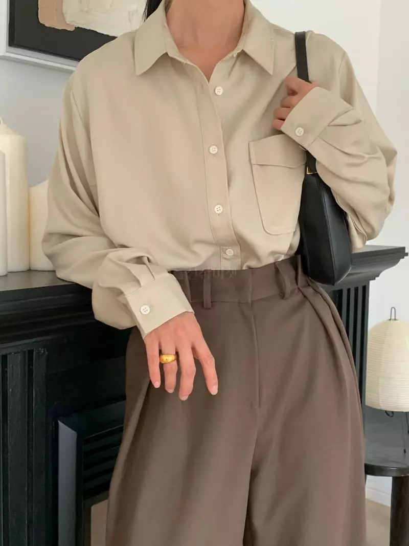 Very - Korean Women Fashion - #womensfashion - Clean Tencel Shirt - 2