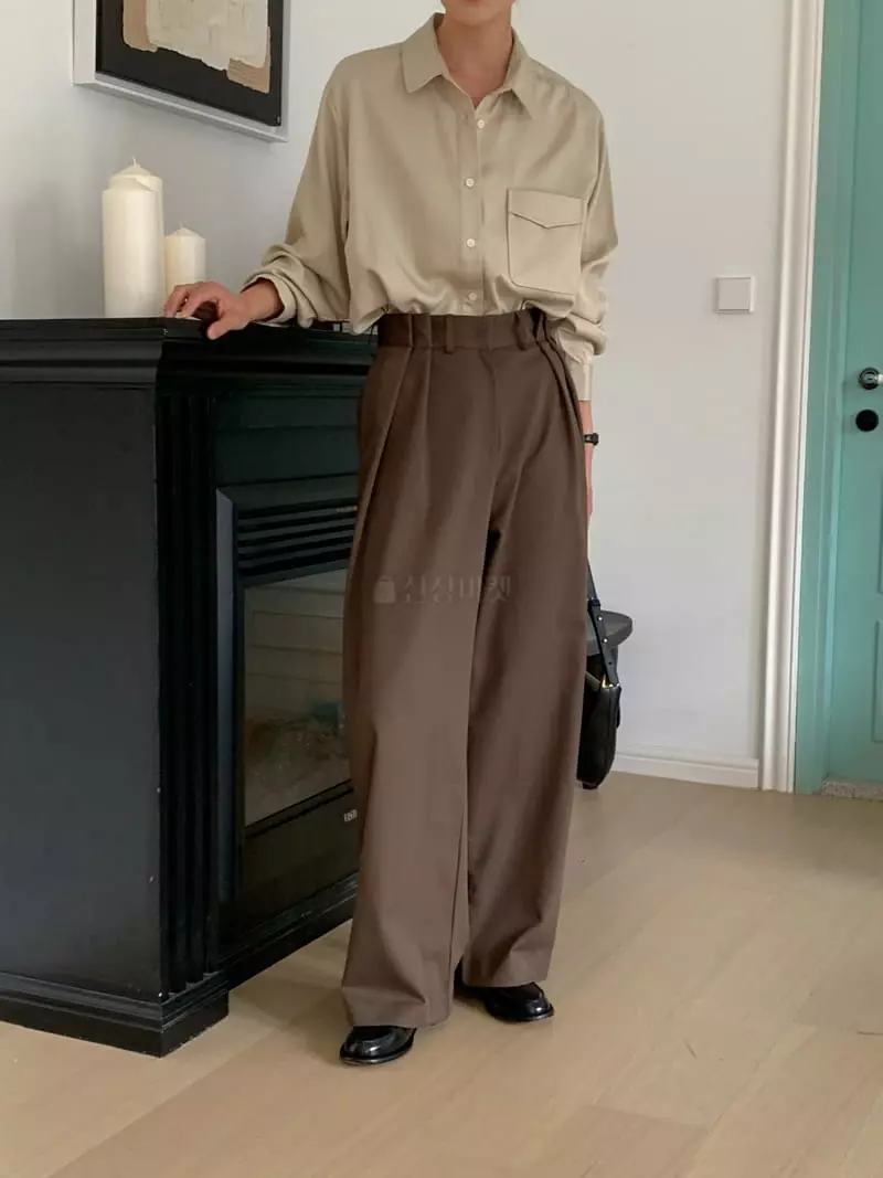 Very - Korean Women Fashion - #momslook - Clean Tencel Shirt - 4