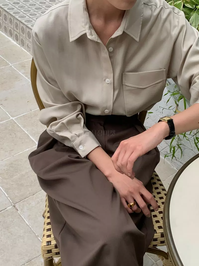 Very - Korean Women Fashion - #womensfashion - Clean Tencel Shirt - 8