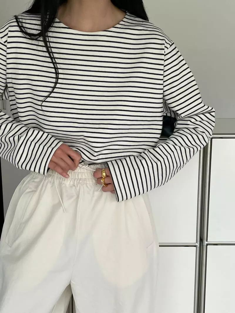 Very - Korean Women Fashion - #womensfashion - Twit Stripes Tee - 9
