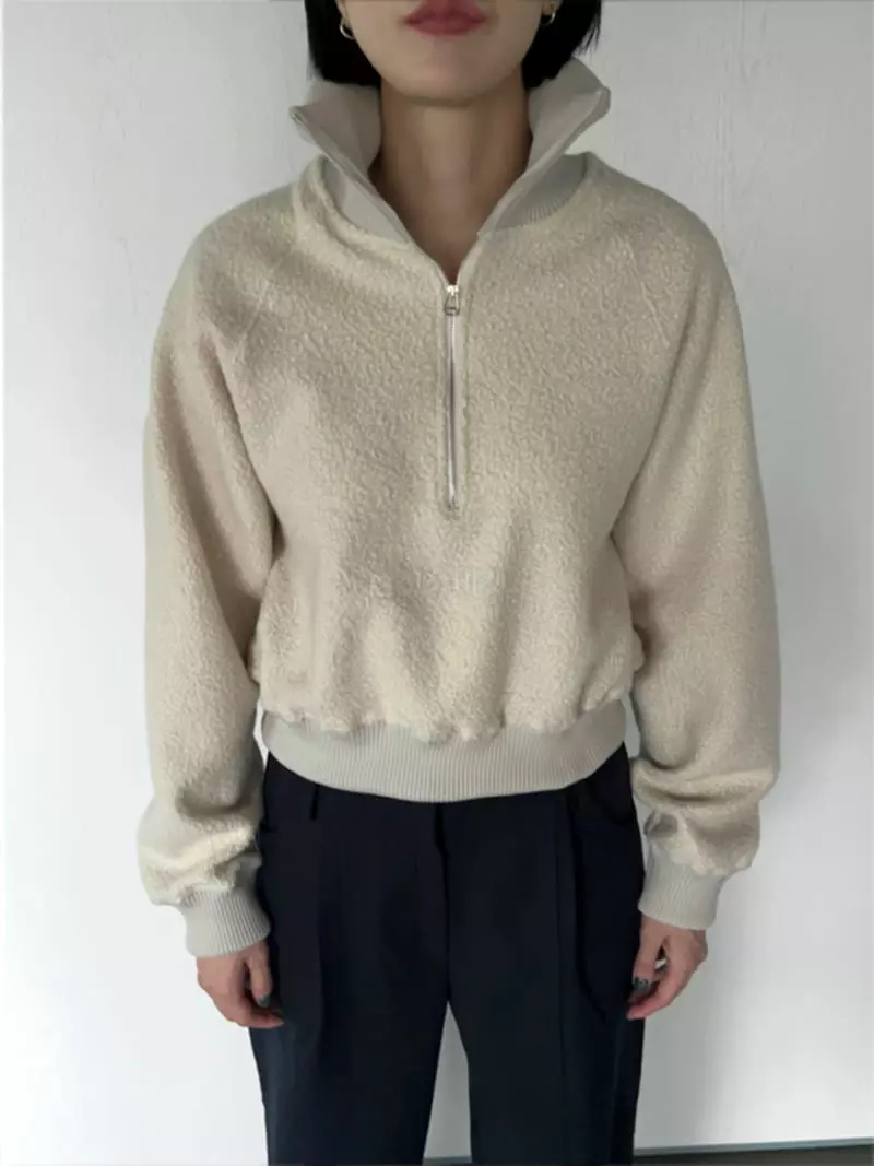Vestire - Korean Women Fashion - #thelittlethings - Arc Half Zip-up - 4