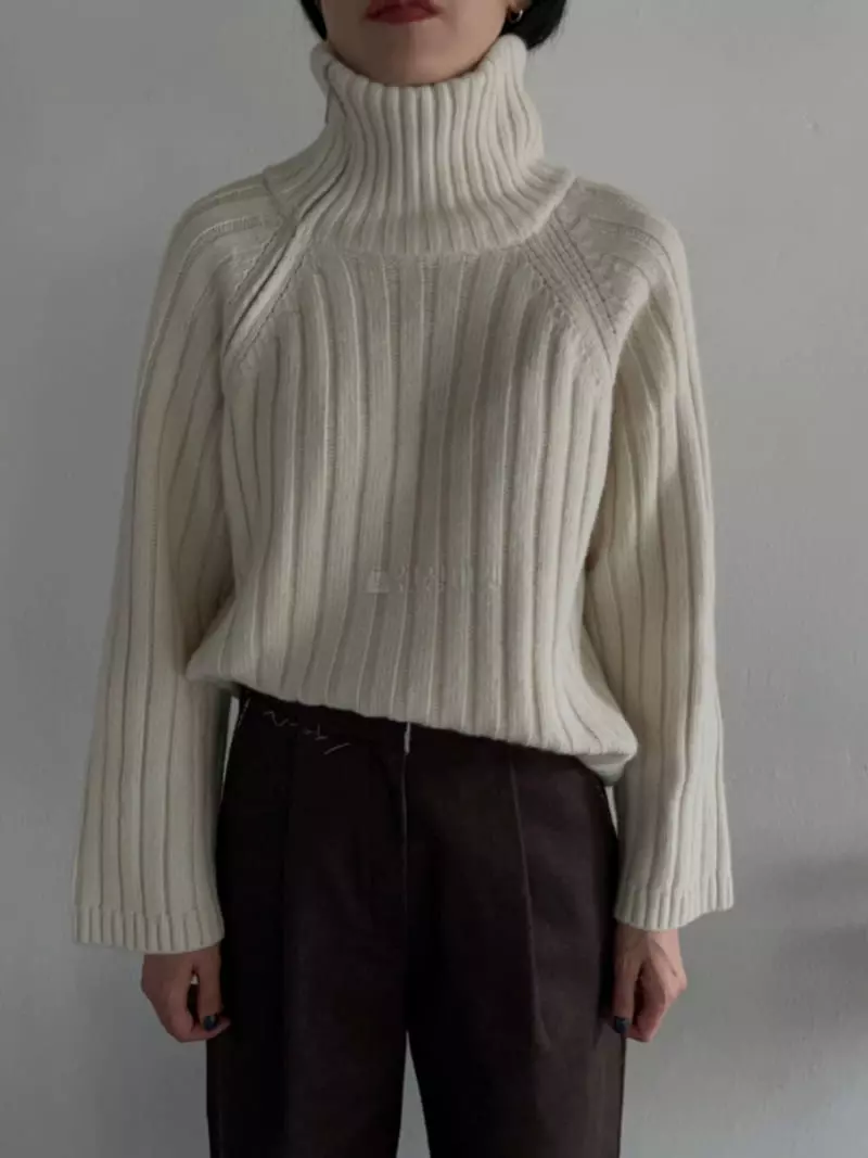 Vestire - Korean Women Fashion - #momslook - Side Zipper Knit Tee - 5