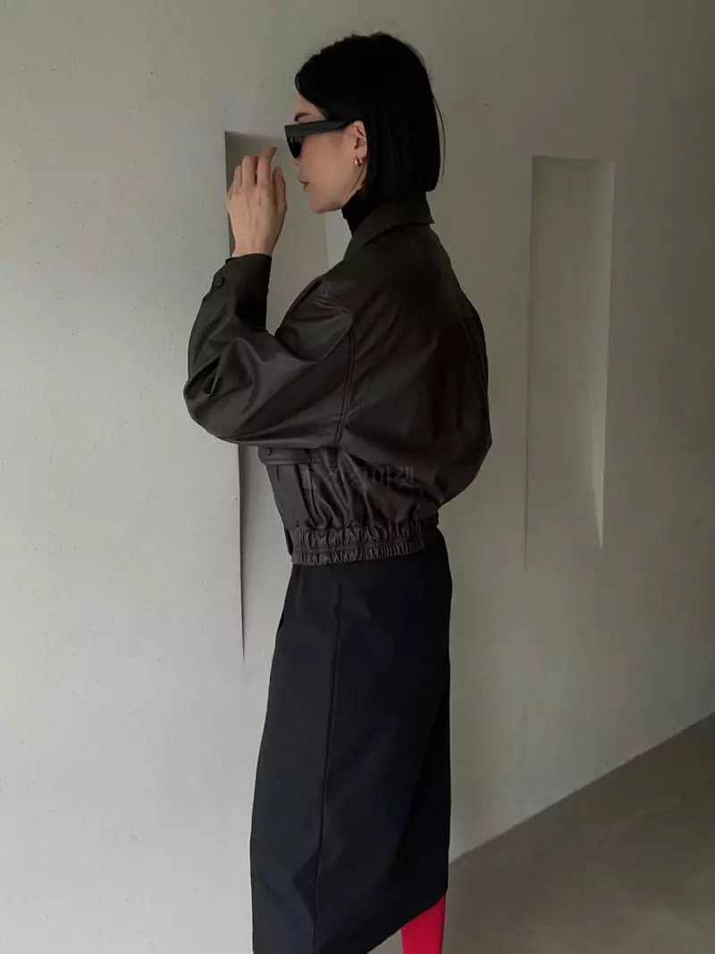 Vestire - Korean Women Fashion - #momslook - Low Leather Jacket