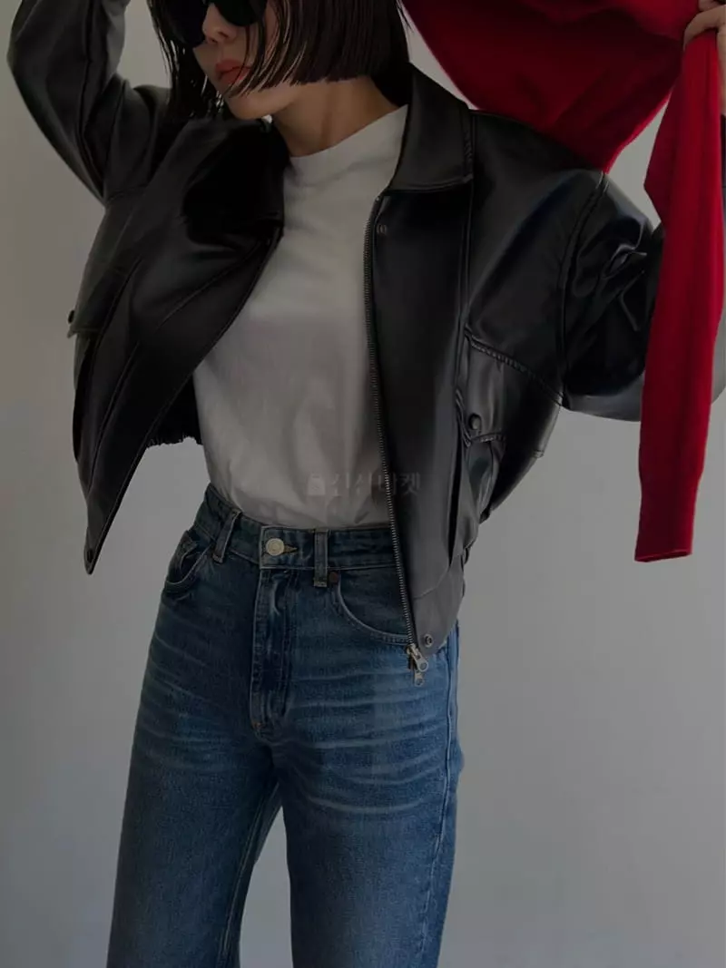 Vestire - Korean Women Fashion - #momslook - Low Leather Jacket - 9