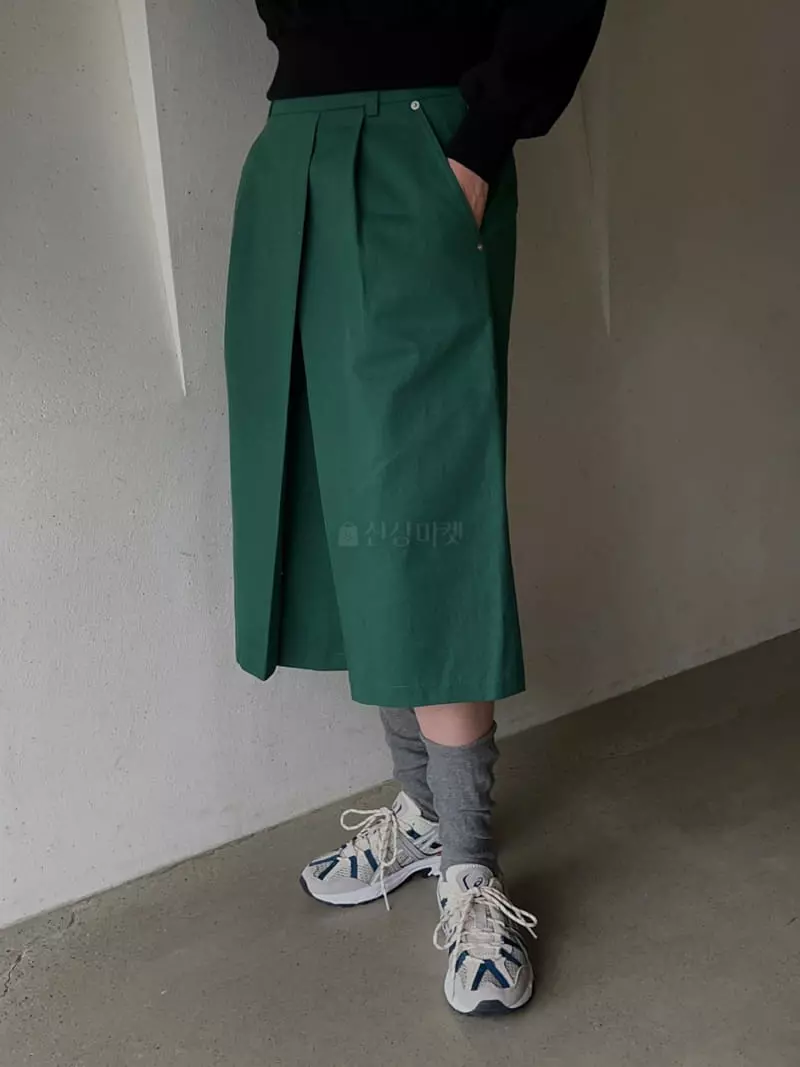 Vestire - Korean Women Fashion - #momslook - Denim Slit Skirt