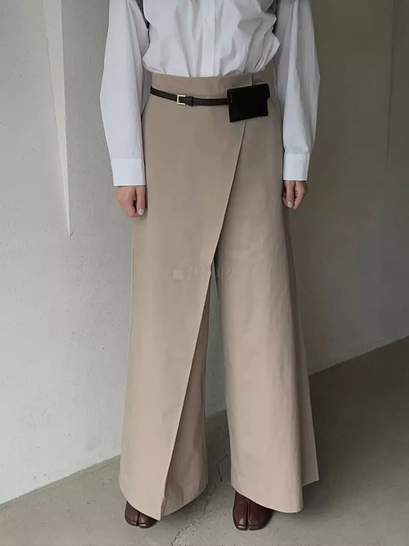 Vestire - Korean Women Fashion - #momslook - Mild Wrap Pants - 3