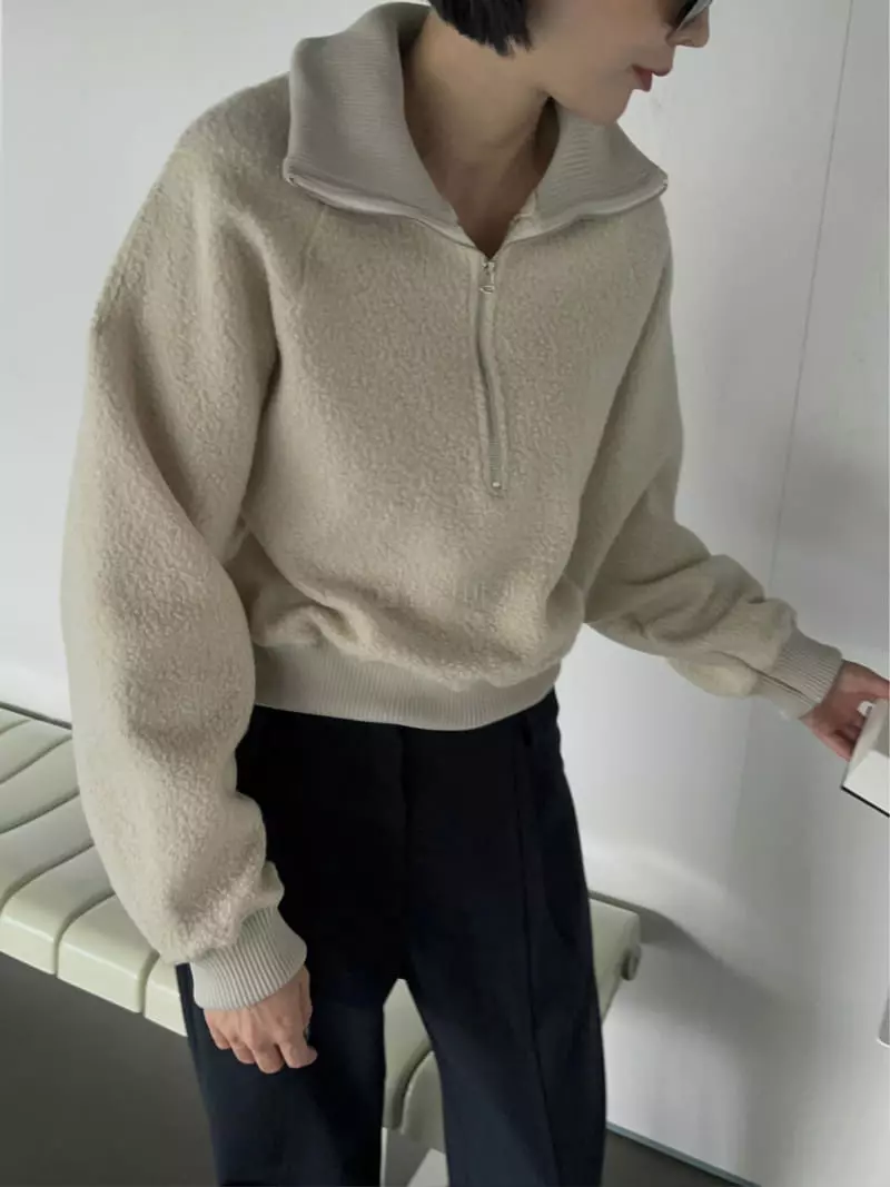 Vestire - Korean Women Fashion - #womensfashion - Arc Half Zip-up - 5