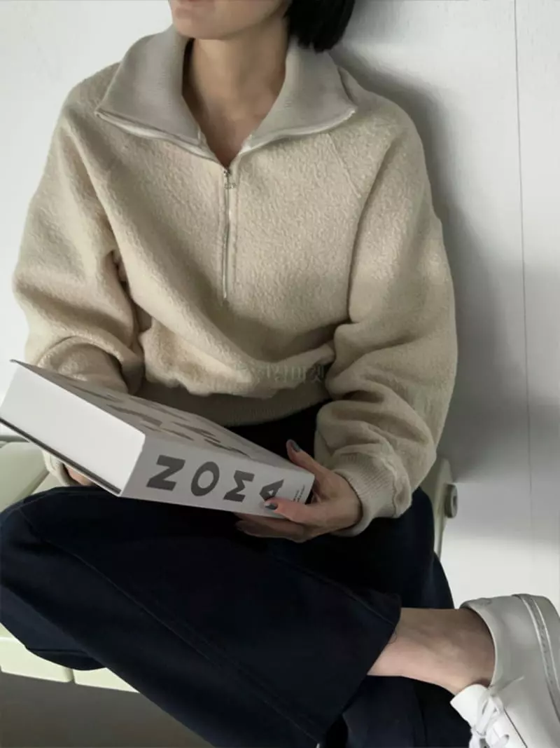 Vestire - Korean Women Fashion - #womensfashion - Arc Half Zip-up - 7