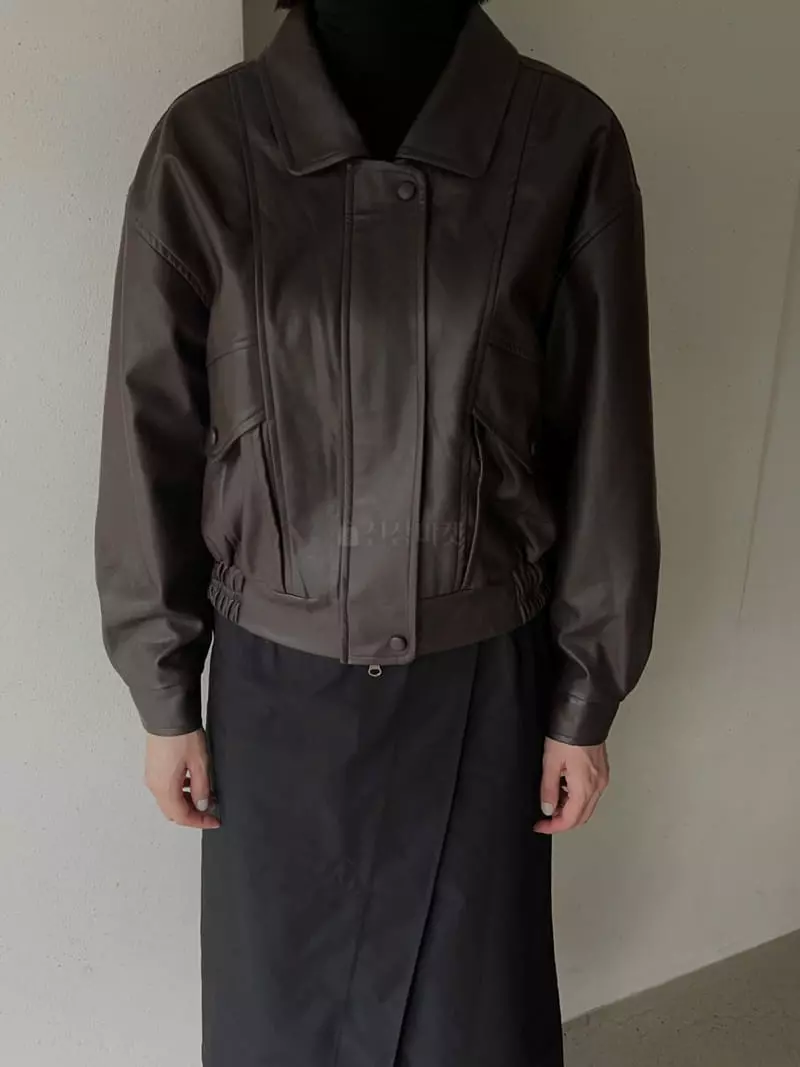 Vestire - Korean Women Fashion - #womensfashion - Low Leather Jacket - 2