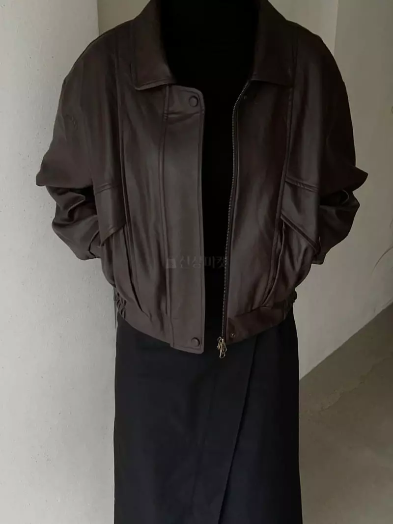 Vestire - Korean Women Fashion - #womensfashion - Low Leather Jacket - 6