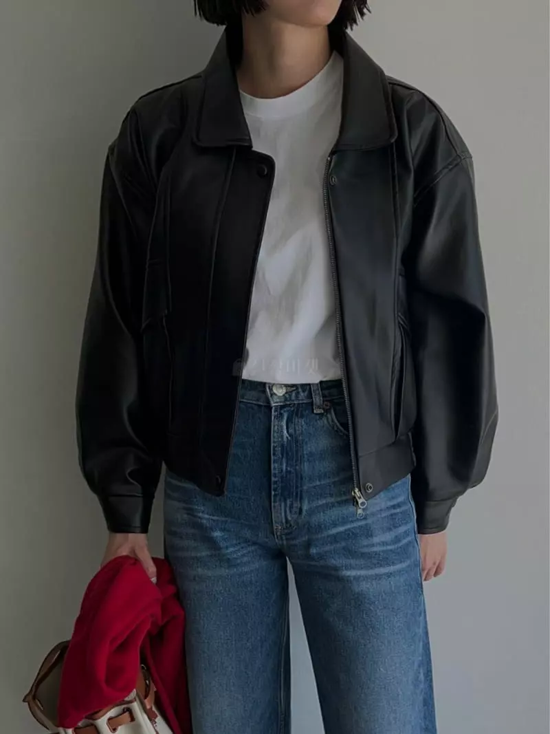 Vestire - Korean Women Fashion - #womensfashion - Low Leather Jacket - 8