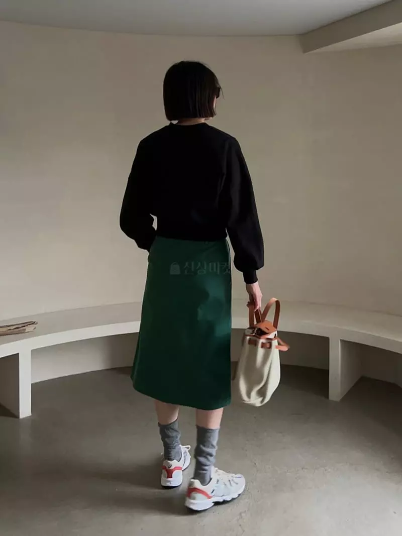 Vestire - Korean Women Fashion - #momslook - Denim Slit Skirt - 4