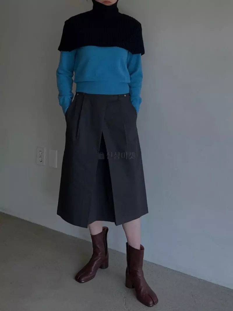Vestire - Korean Women Fashion - #womensfashion - Denim Slit Skirt - 6
