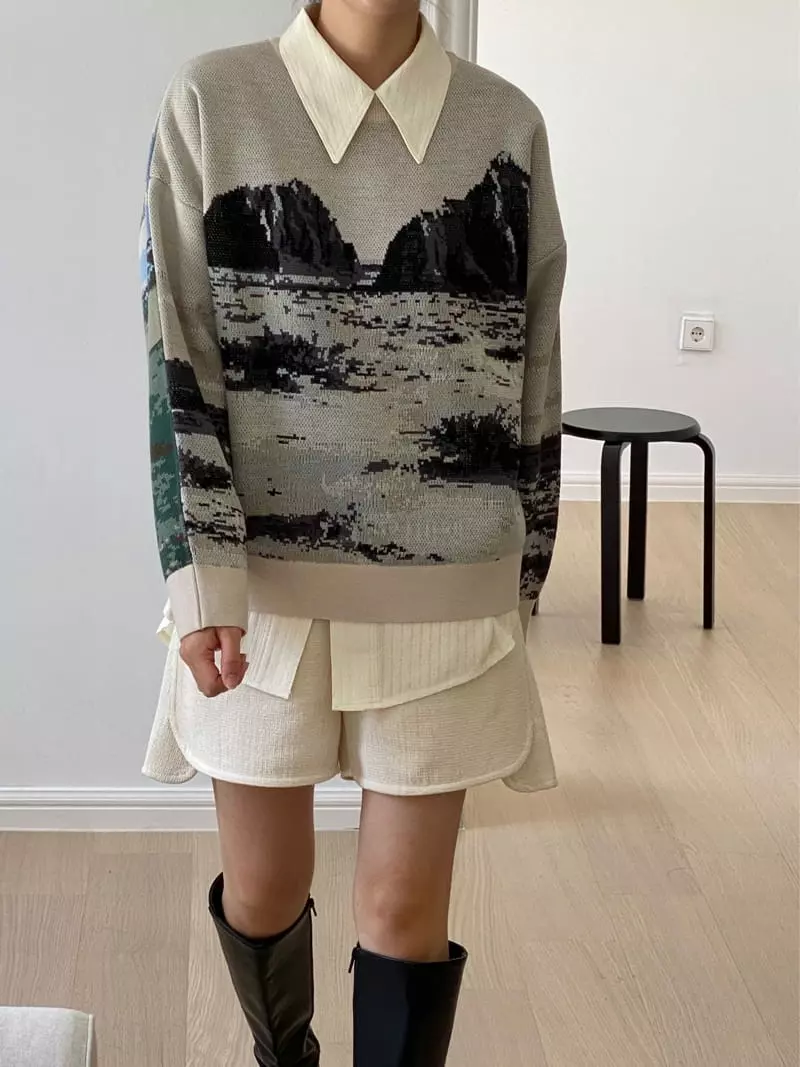 Vetiver - Korean Women Fashion - #romanticstyle - View Round Knit Tee