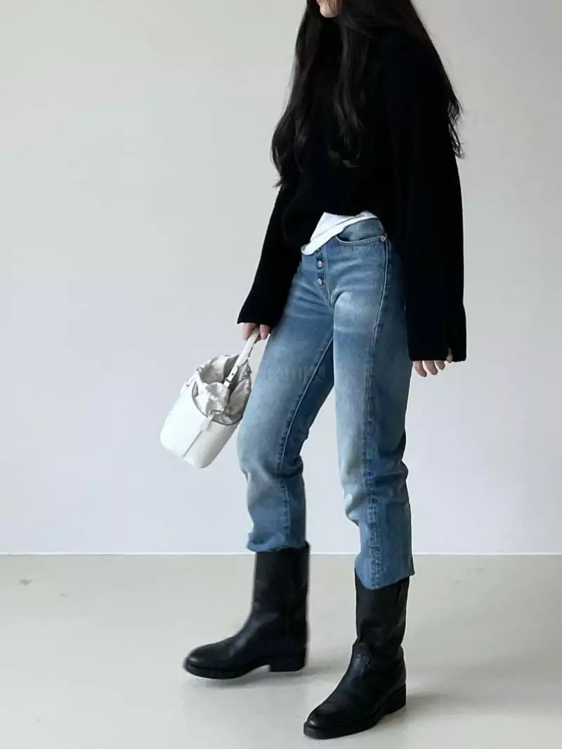 Via - Korean Women Fashion - #momslook - Slit Turtleneck Tee - 9