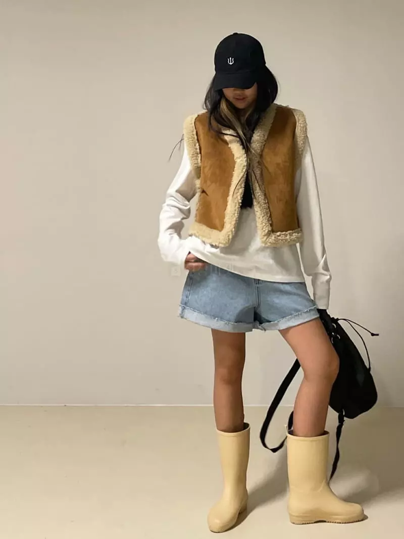 Via - Korean Women Fashion - #momslook - Caramel Vest