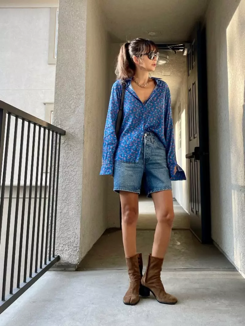 Via - Korean Women Fashion - #momslook - Small Flower Shirt - 7