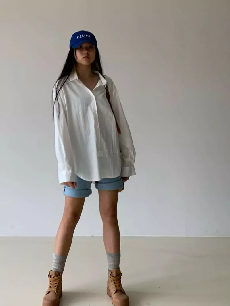 Via - Korean Women Fashion - #momslook - Back Button Shirt - 12