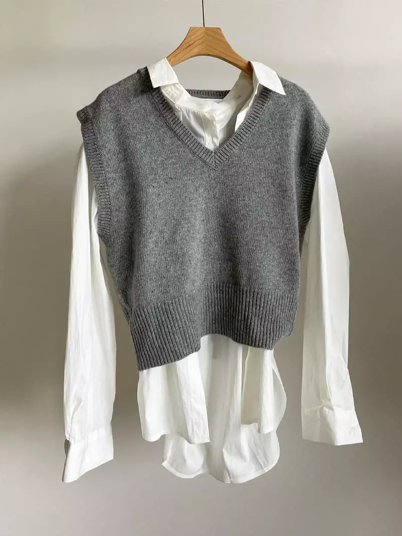 Via - Korean Women Fashion - #momslook - Back Button Shirt - 8