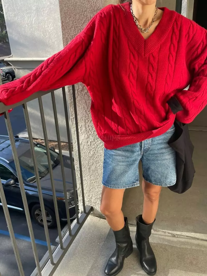 Via - Korean Women Fashion - #momslook - Mer Knit Tee