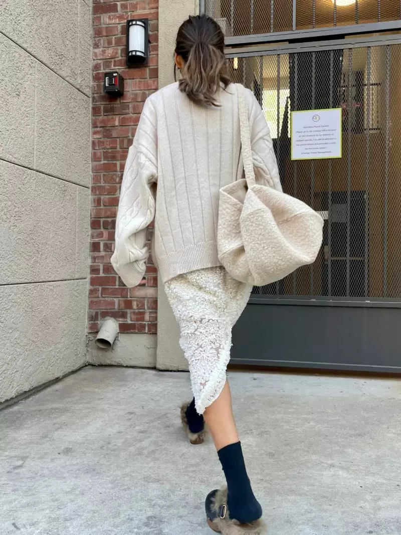 Via - Korean Women Fashion - #momslook - Mer Knit Tee - 5