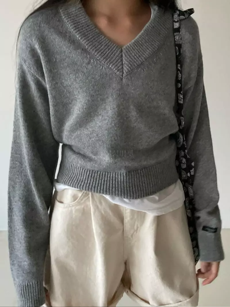 Via - Korean Women Fashion - #momslook - Daisy Knit Tee - 5