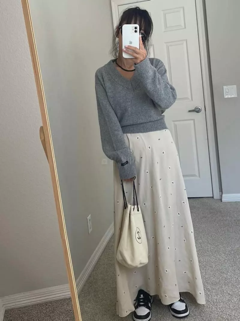 Via - Korean Women Fashion - #momslook - Daisy Knit Tee - 7