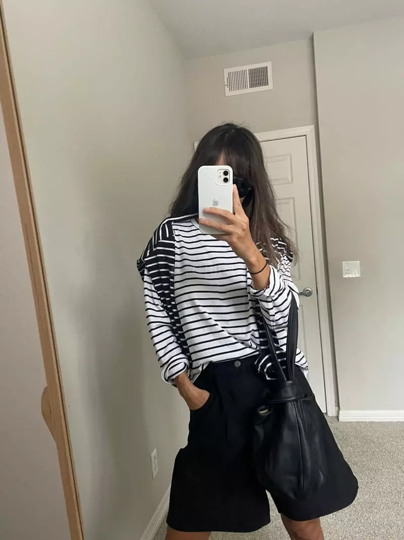 Via - Korean Women Fashion - #momslook - Dan Long Tee - 2