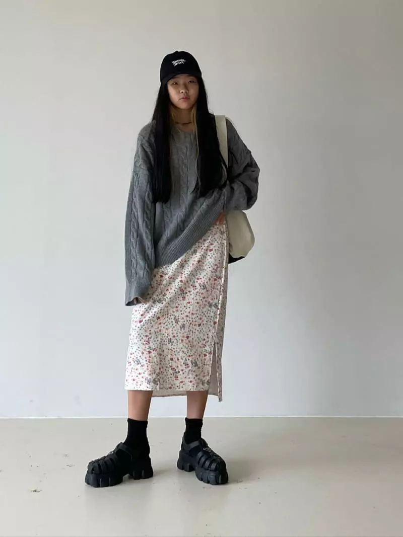 Via - Korean Women Fashion - #momslook - Flower Banding Skirt - 10