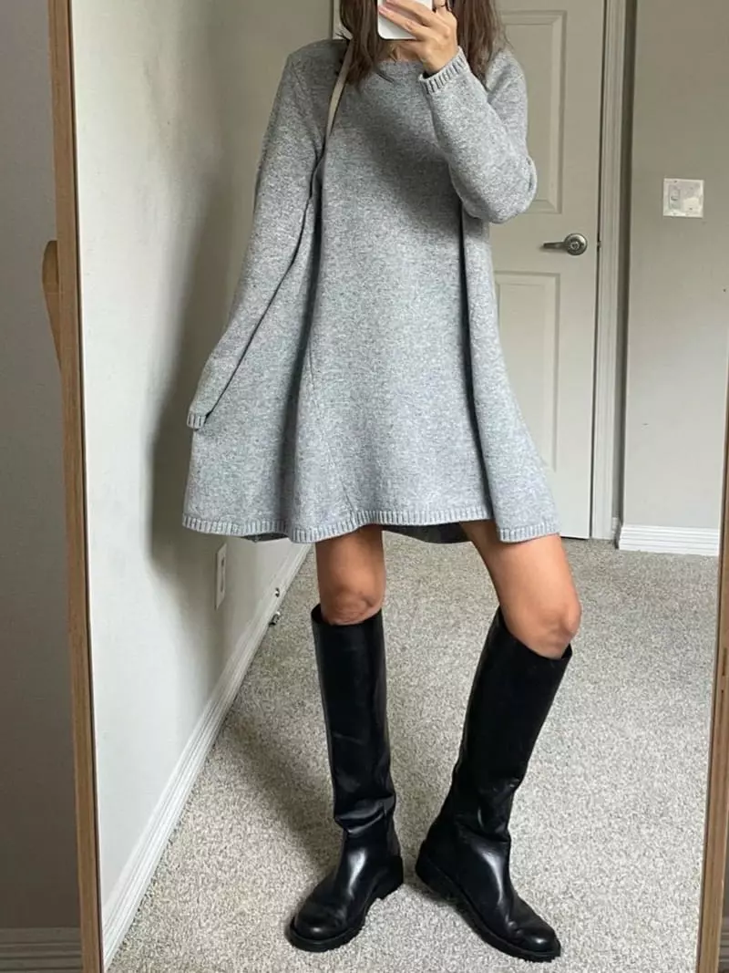 Via - Korean Women Fashion - #momslook - Whole Knit One-piece