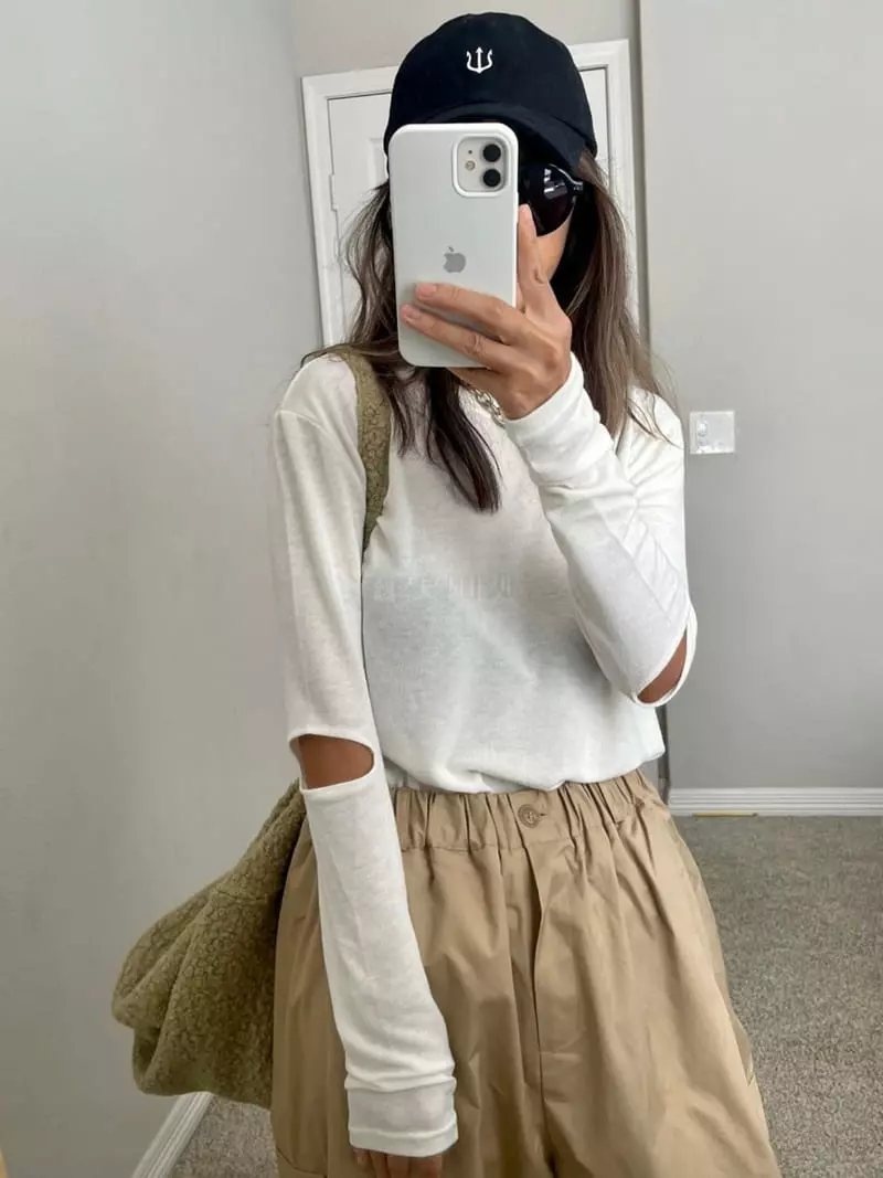 Via - Korean Women Fashion - #pursuepretty - Elbo Tee - 8