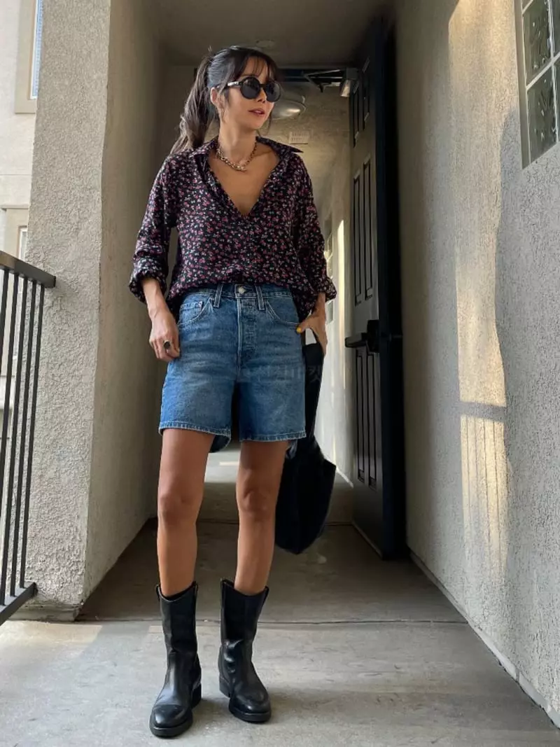 Via - Korean Women Fashion - #restrostyle - Small Flower Shirt - 12