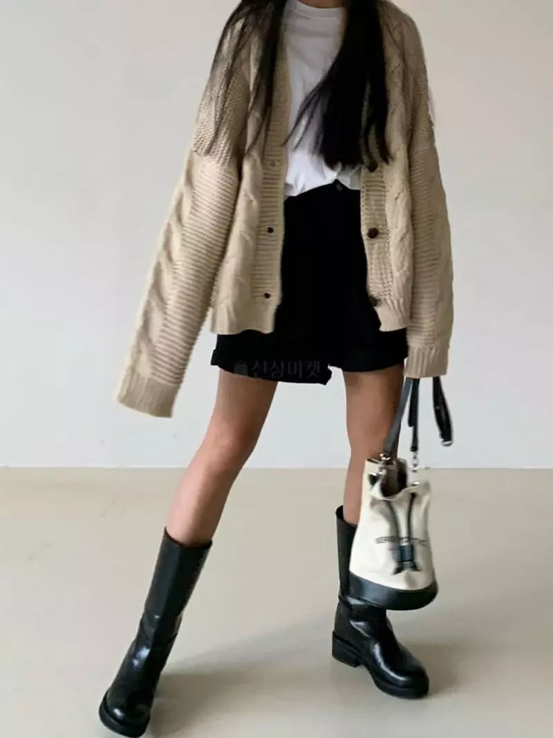 Via - Korean Women Fashion - #romanticstyle - Urban Twist Cardigan - 8