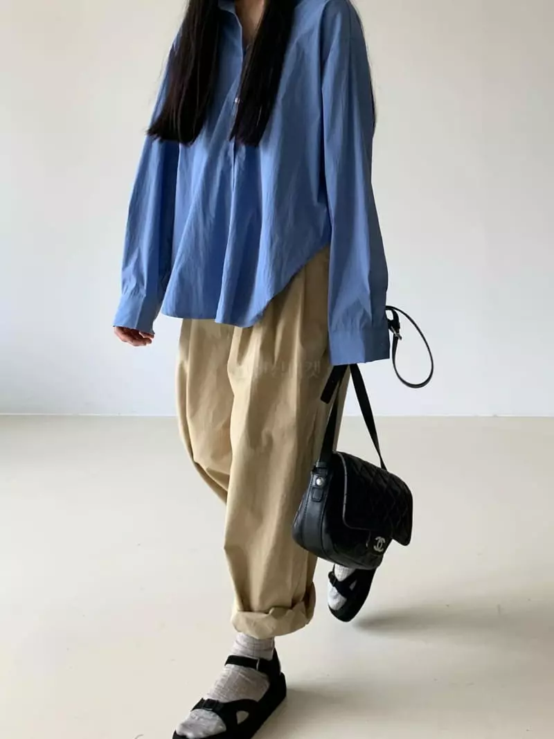 Via - Korean Women Fashion - #shopsmall - Back Button Shirt