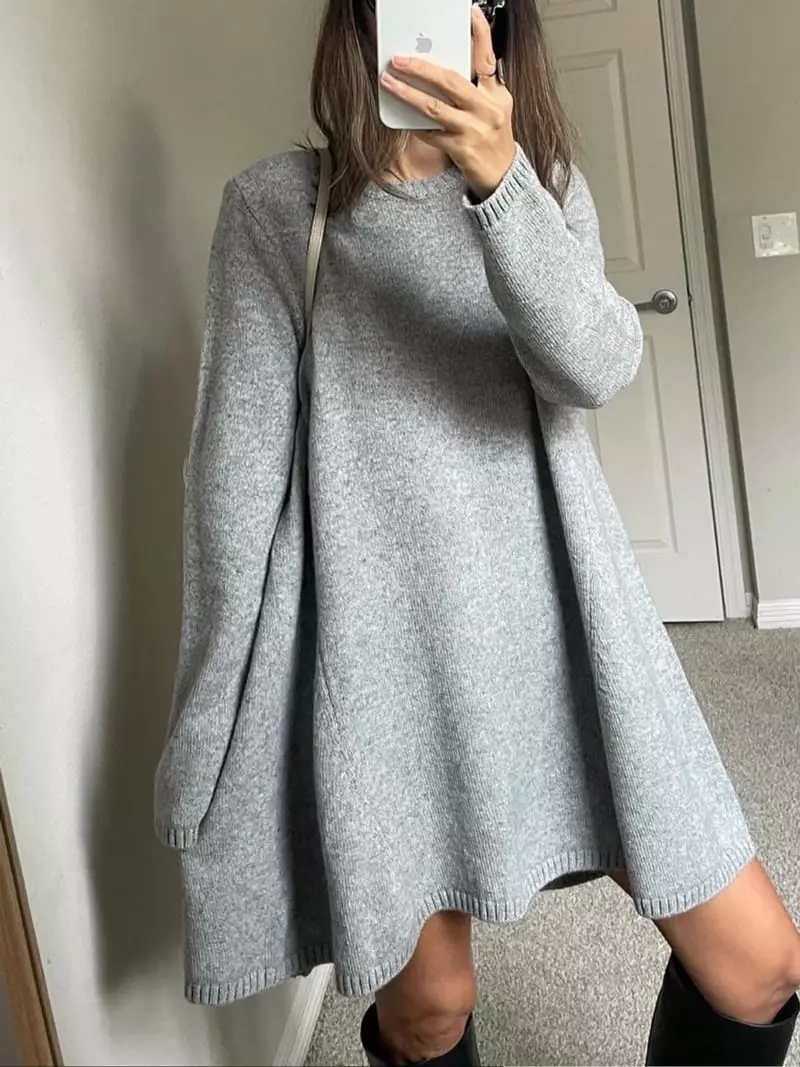 Via - Korean Women Fashion - #vintagekidsstyle - Whole Knit One-piece - 5
