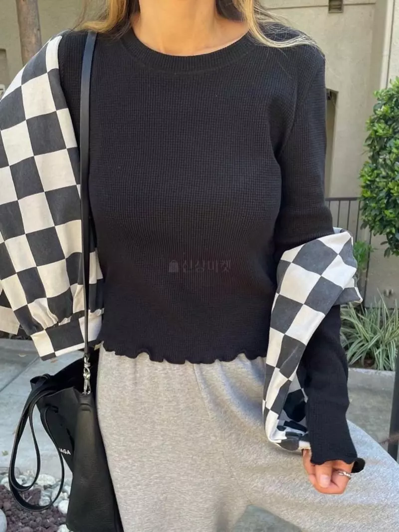 Via - Korean Women Fashion - #womensfashion - Croiffle Tee - 10