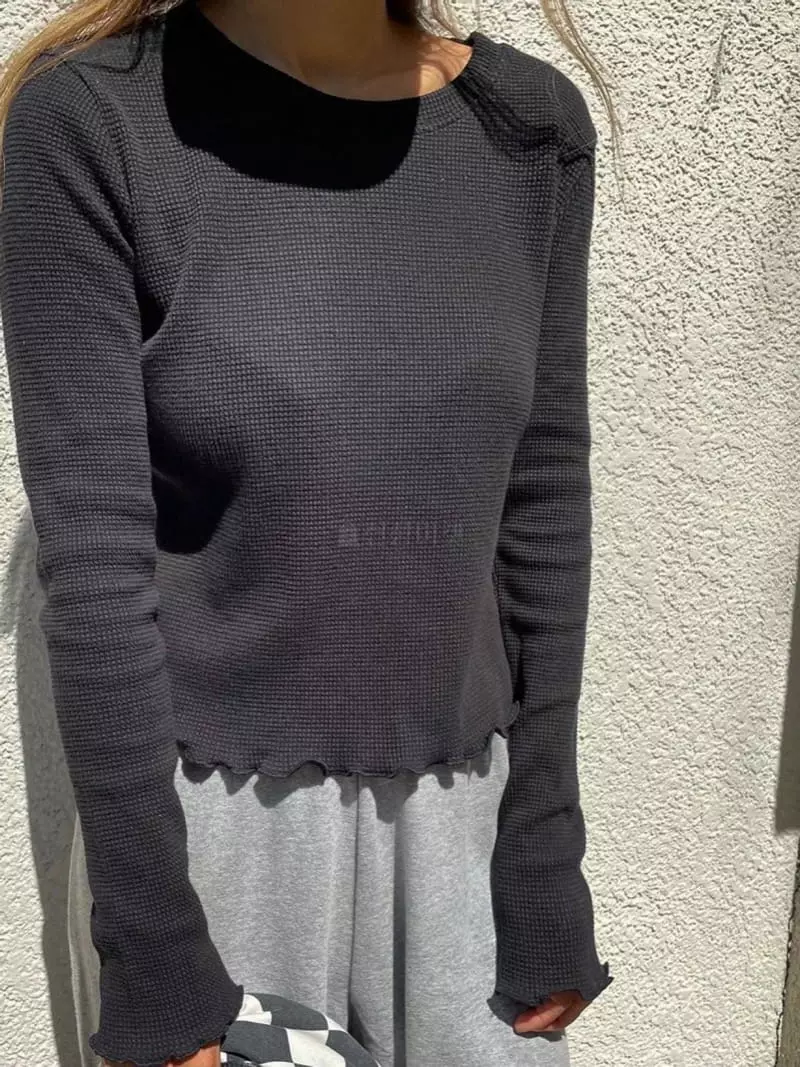 Via - Korean Women Fashion - #womensfashion - Croiffle Tee - 2