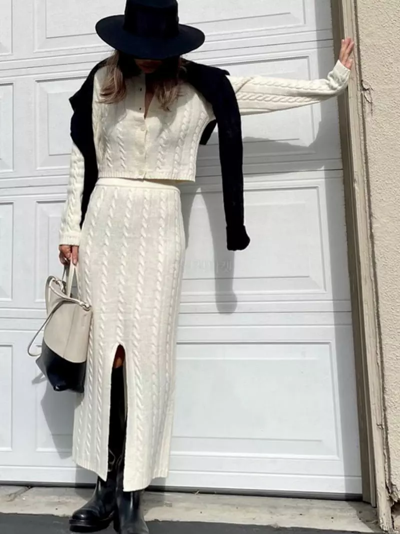 Via - Korean Women Fashion - #womensfashion - Cable Cardigan - 2
