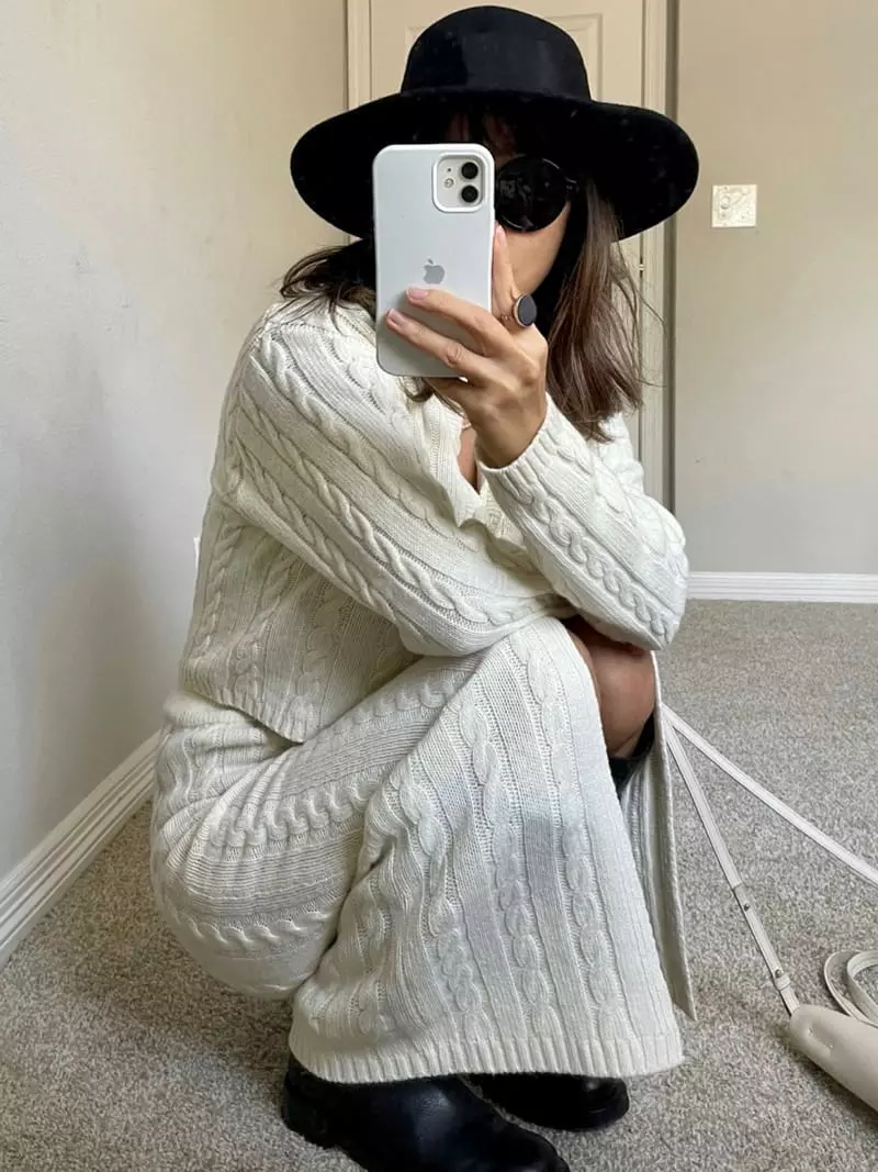 Via - Korean Women Fashion - #momslook - Cable Cardigan - 4