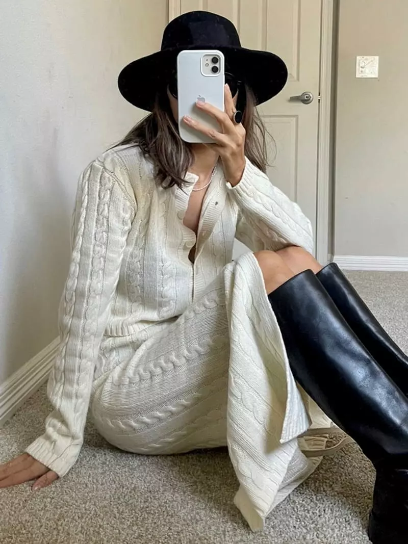 Via - Korean Women Fashion - #womensfashion - Cable Cardigan - 6