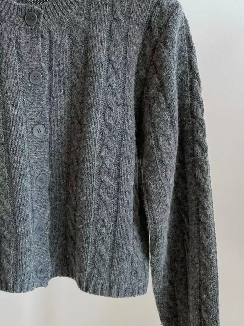 Via - Korean Women Fashion - #womensfashion - Cable Cardigan - 8