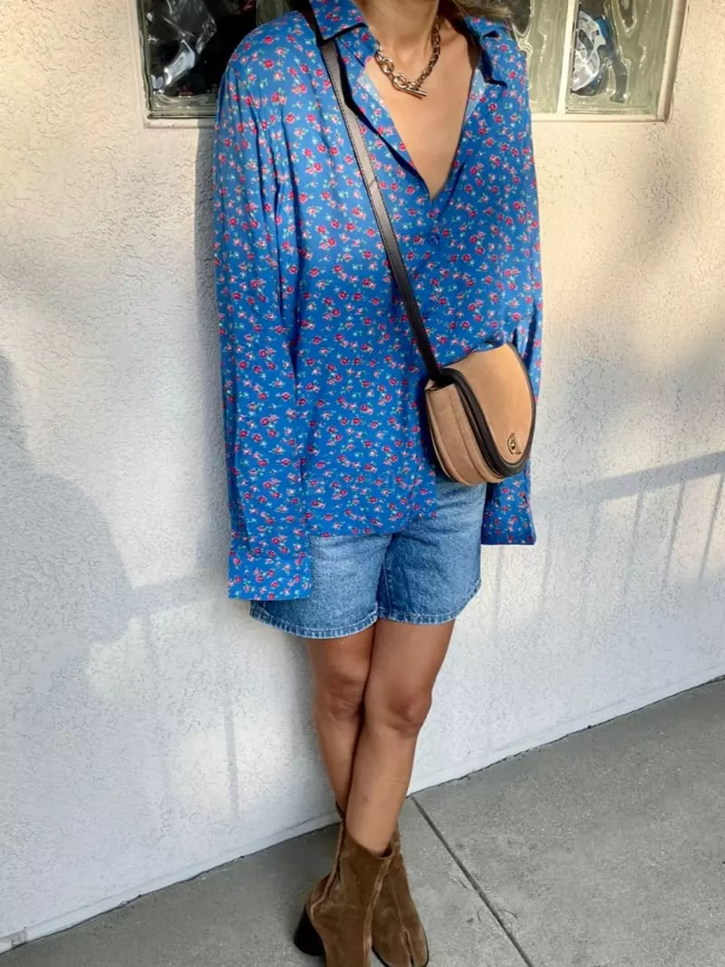 Via - Korean Women Fashion - #momslook - Small Flower Shirt - 4