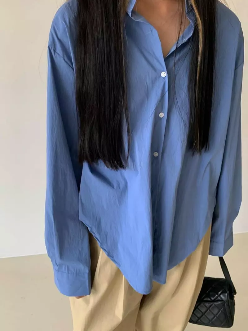 Via - Korean Women Fashion - #womensfashion - Back Button Shirt - 5