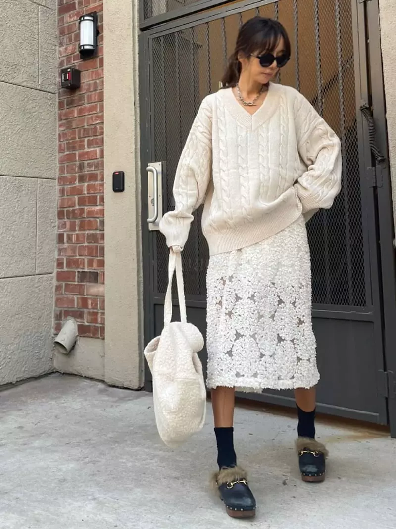 Via - Korean Women Fashion - #womensfashion - Mer Knit Tee - 6
