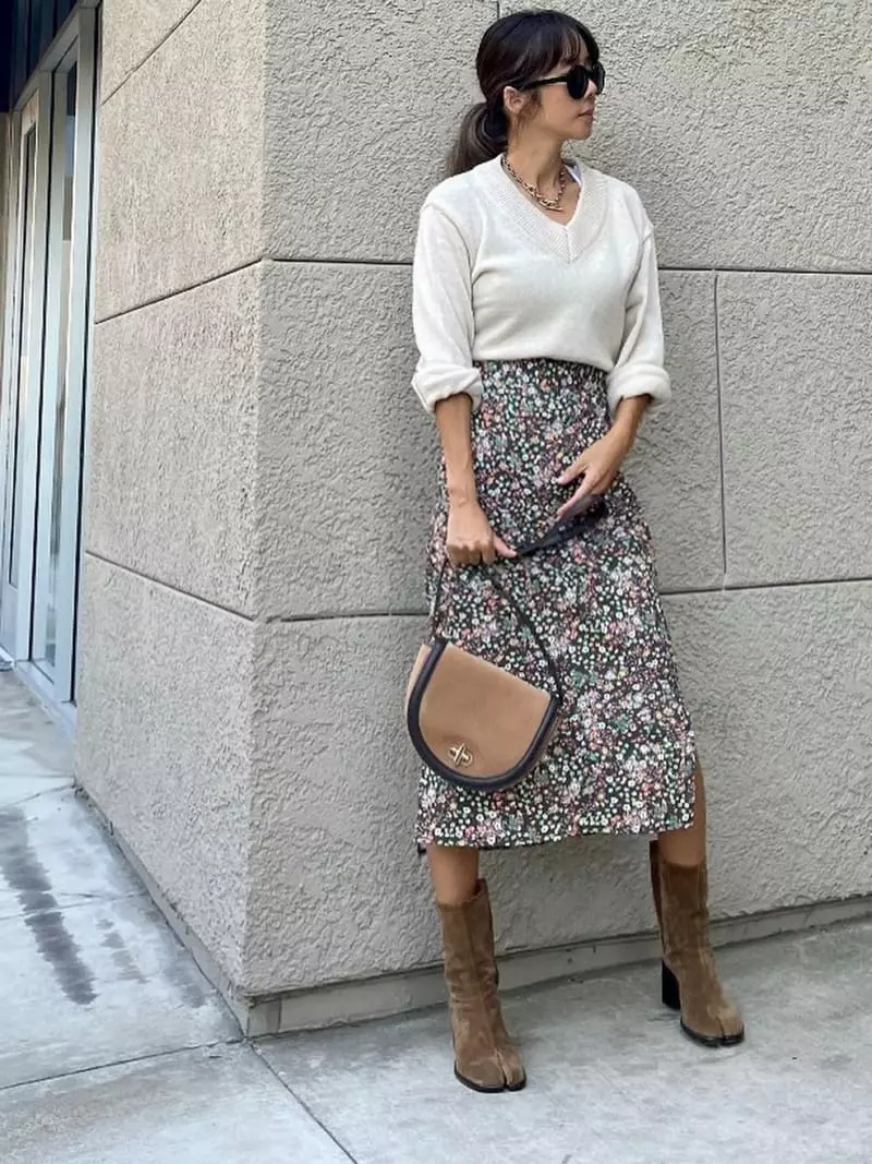 Via - Korean Women Fashion - #momslook - Flower Banding Skirt - 4