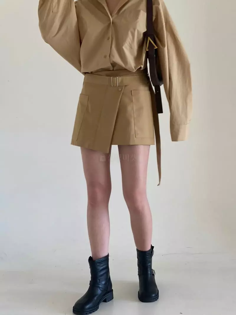 Villabutton - Korean Women Fashion - #momslook - Zipper Mini skirt