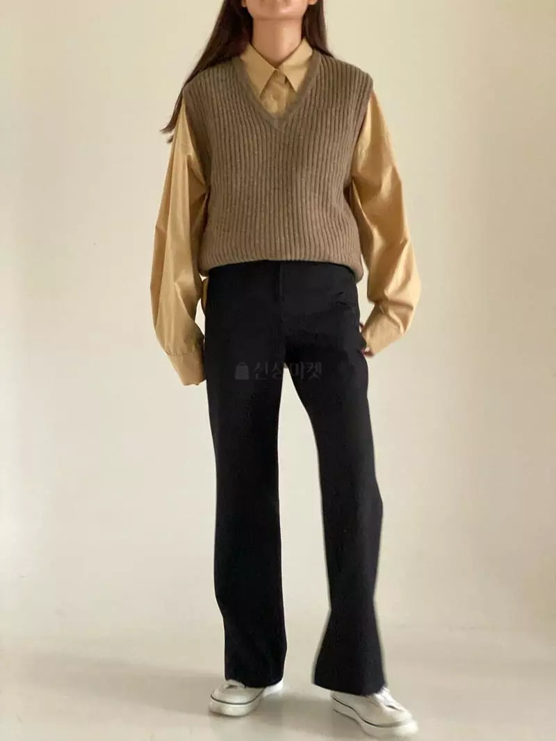 Villabutton - Korean Women Fashion - #momslook - Bootscut Pants - 5