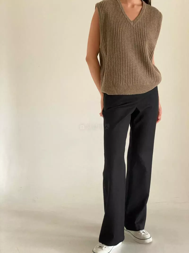Villabutton - Korean Women Fashion - #momslook - Bootscut Pants - 7